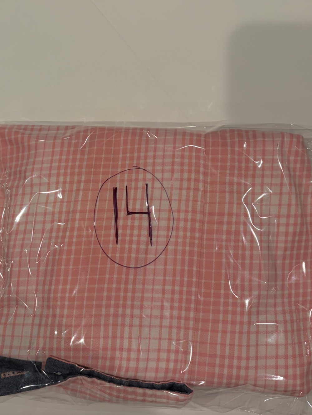 Tommy Hilfiger Pink & White Gingham Check Button-Up Shirt - Size L/G - Picture 8 of 8
